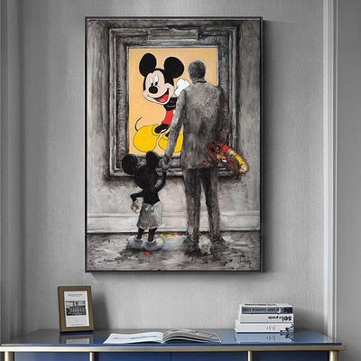 Mickey Mouse Watching Himself